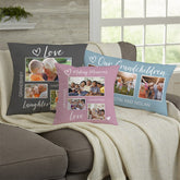 Lofaris Memories Family Photo Custom Pillow With Happiness